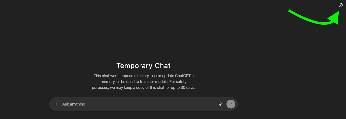 AI Insights ChatGPT temporary Chat